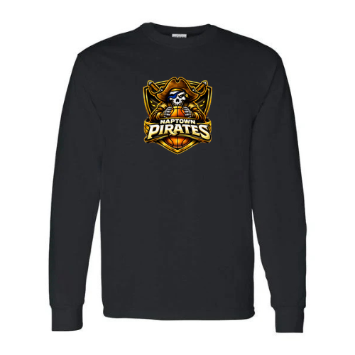 Product image for Naptown Pirates black youth small long sleeve t-shirt